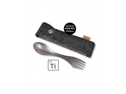 Light My Fire Spork Kit Titanium In Merinowool Case 5391