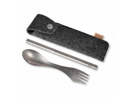 Light My Fire Spork N Straw Kit Titanium In Merinowool Case 5463 8